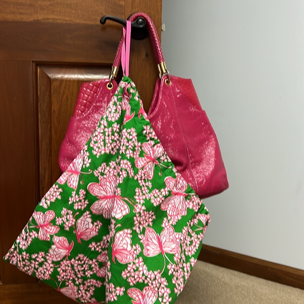 Lilly Pulitzer Leather Hobo Bag
